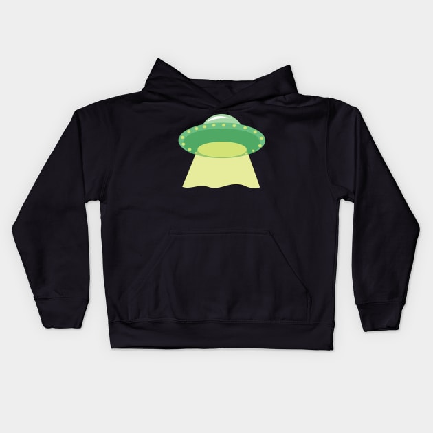 Green Spaceship Kids Hoodie by holidaystore